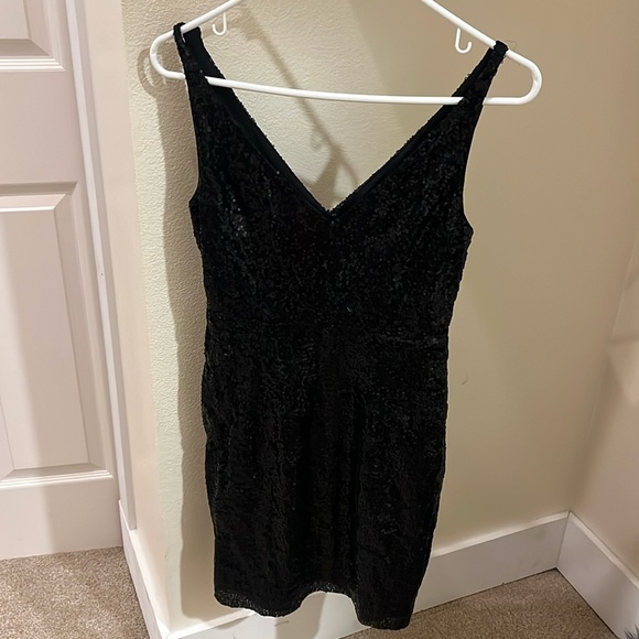 Lulus black sequence mini dress - Picture 1 of 4